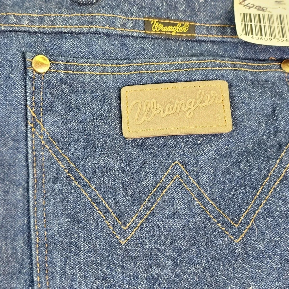 Wrangler Cowboy Cut Jeans Mens 50x30 Dark Blue Bootcut Denim Big & Tall 13MWZPW